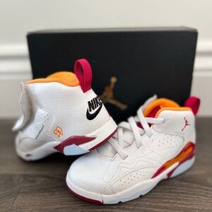 Nike Kids White and Orange Sneakers